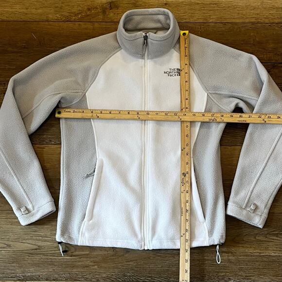 The North Face Womens Fleece Full Zip Jacket Grey White Khumbu Small Outdoor Ski - Picture 7 of 7